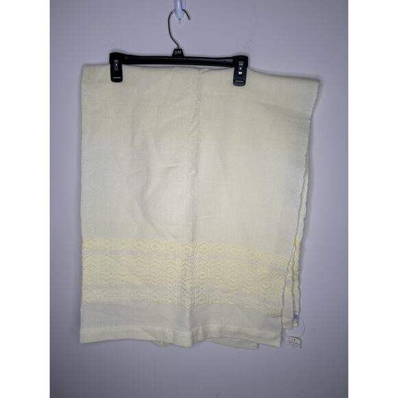 Yellow Baby Blanket Crib Crossnore School Inc VTG 51" x 39" USA Made Hand Woven - Picture 1 of 5